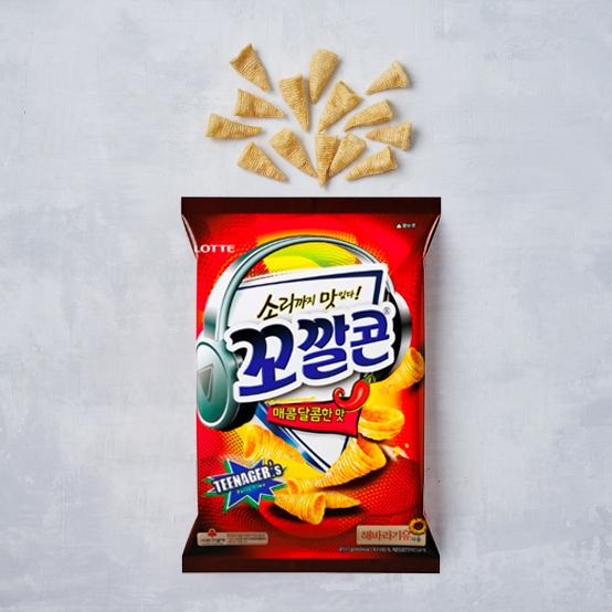 Corn snack 3 flavors- Original /BBQ/ Spicy & Swwet 꼬깔콘 고소한맛/군옥수수맛/매콤달콤한맛 (67g) | Lotte