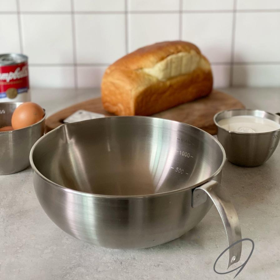 Stainless Steel Mixing Bowls with handle (2 Sizes) Made in Korea | Hauls Home
