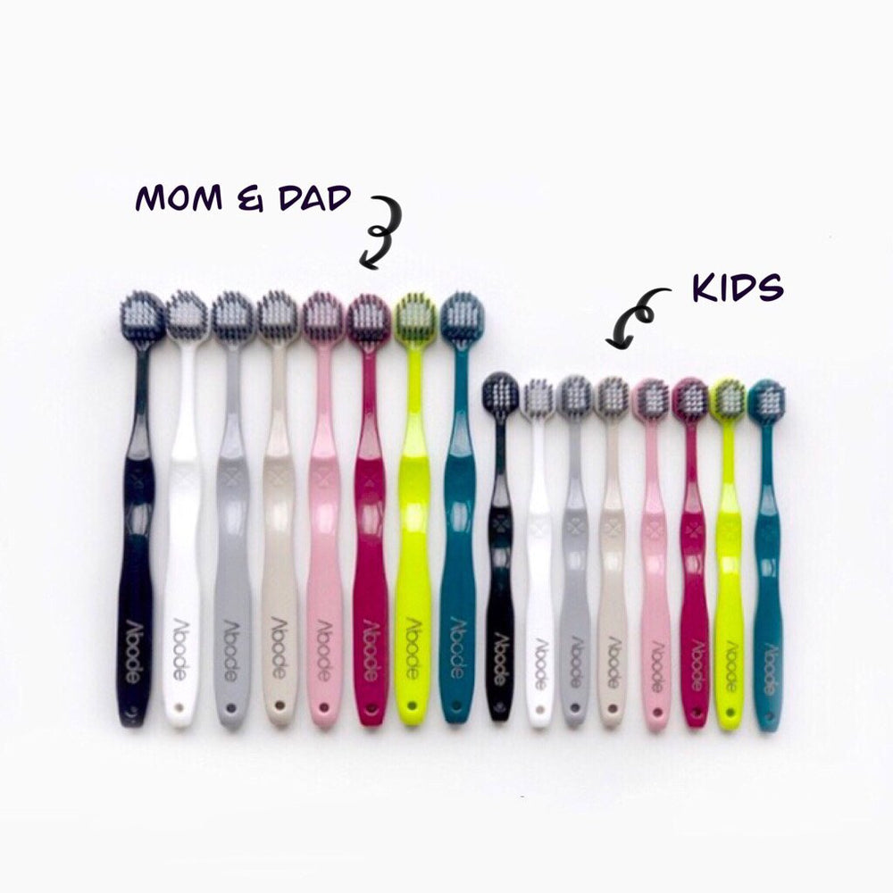 Square Ultra-Fine Toothbrush (4 Pcs) Adult & Kids | Abode