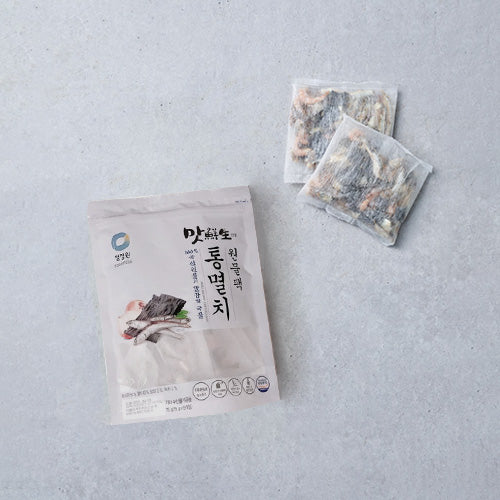 Korean Anchovy Stock Bag 맛선생 통멸치국물팩 (75g, 15g x 5 pcs) | Chung Jung One
