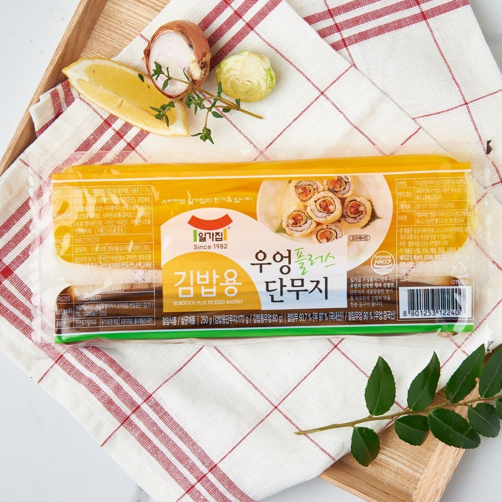 Pickled Radish & Seasoned Burdock 우엉 단무지 (250g) | Ilgajib