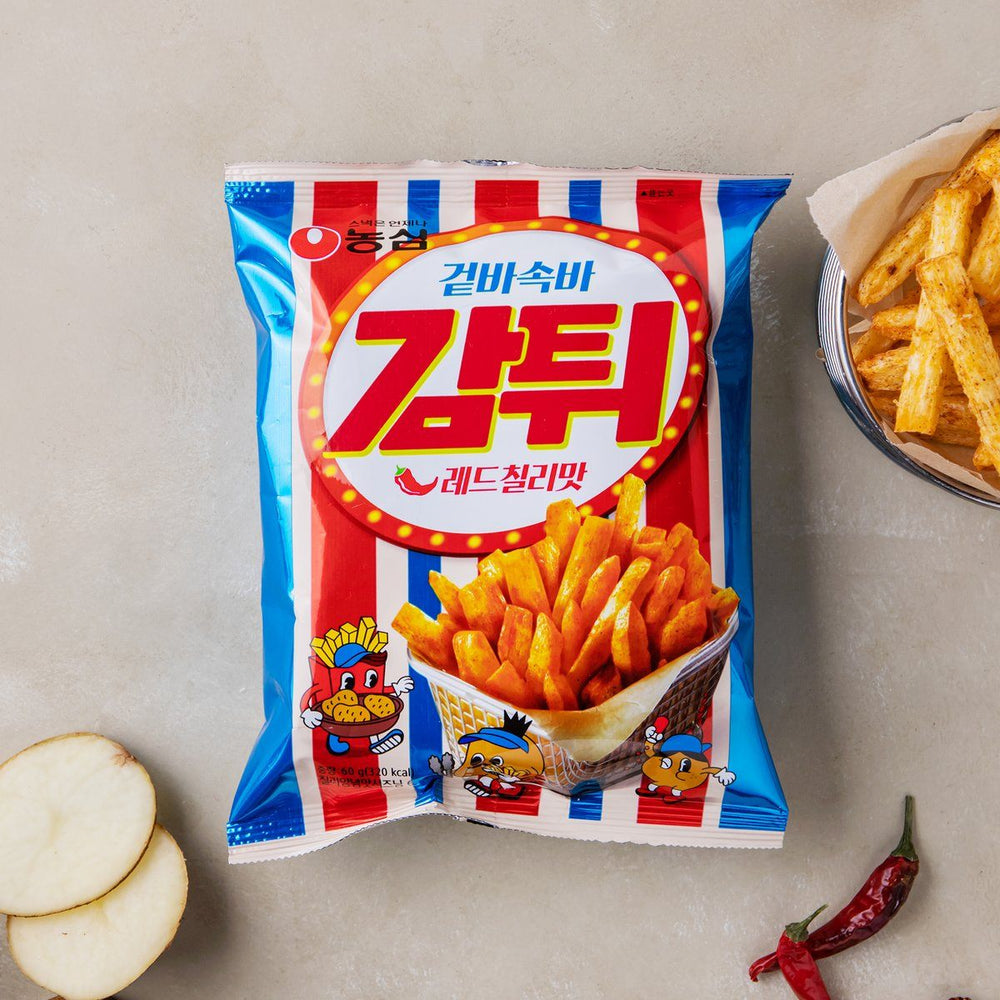 Fried Potato Snack (Red Chilli Flavour) 감튀 레드칠리 (60g) | Nongshim