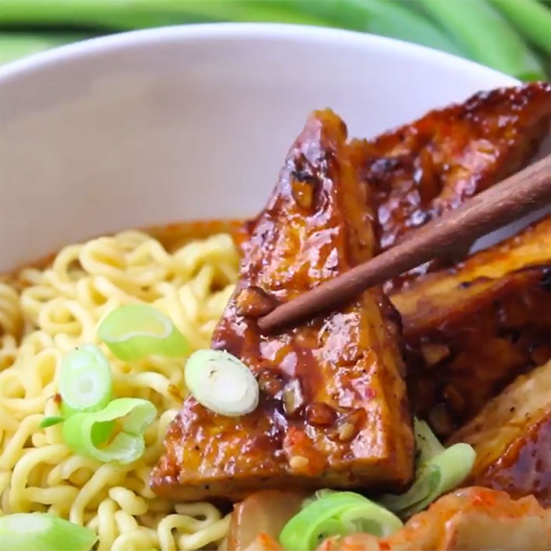 Recipe - Spicy Tofu Kimchi Ramen