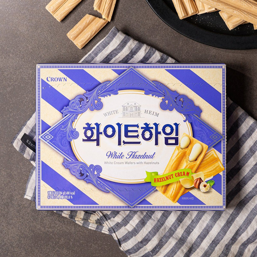 Crown Heim Wafer Snack 크라운 초코하임/화이트하임 (2 flavours, 47g/142g) | Crown