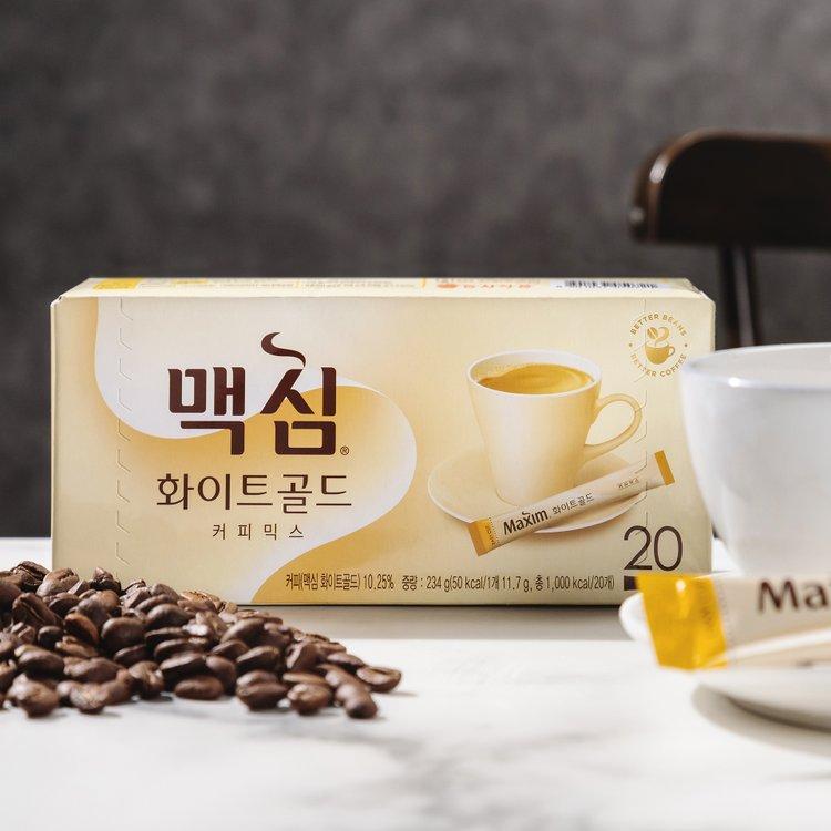 Maxim White Gold Mixed Coffee 맥심 화이트골드 커피믹스 (20 Sachets) | Dong Suh