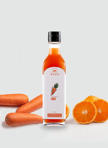 เชจูแมนดารินแครอทน้ำส้มสายชูเชจูส้มแครอทแครอทน้ำส้มสายชู 300 มิลลิลิตร | Jeju Vibe