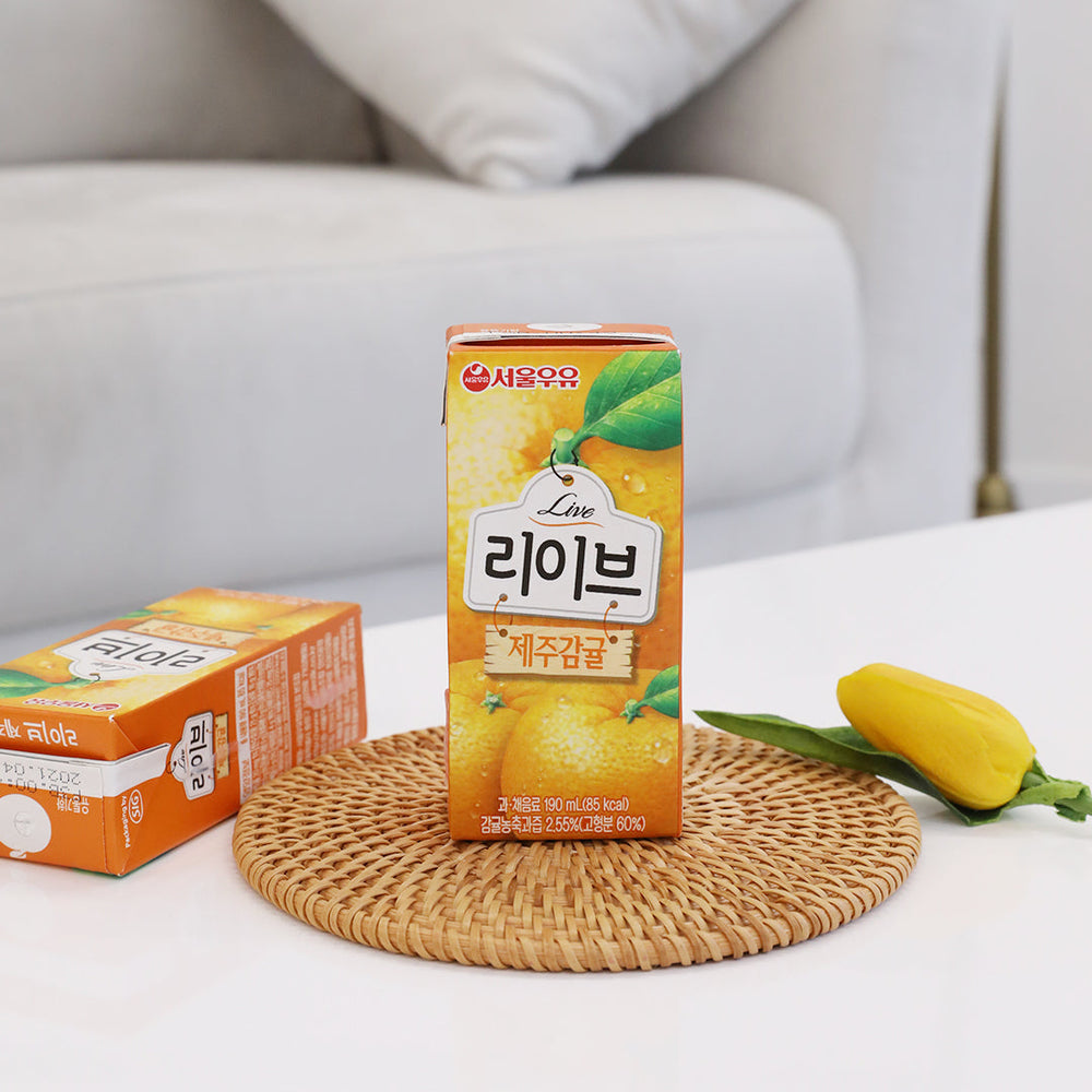 Live Jeju-tangerine Juice 리이브 제주감귤 주스 190ml | SEOUL MILK