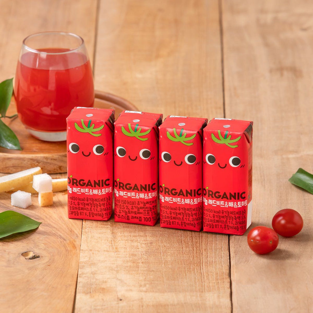 Organic Red beet & pear & Tomato juice 오가닉 유기농쥬스 레드비트&배&토마토 125ml  | Lotte