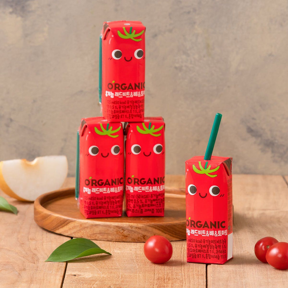 Organic Red beet & pear & Tomato juice 오가닉 유기농쥬스 레드비트&배&토마토 125ml  | Lotte