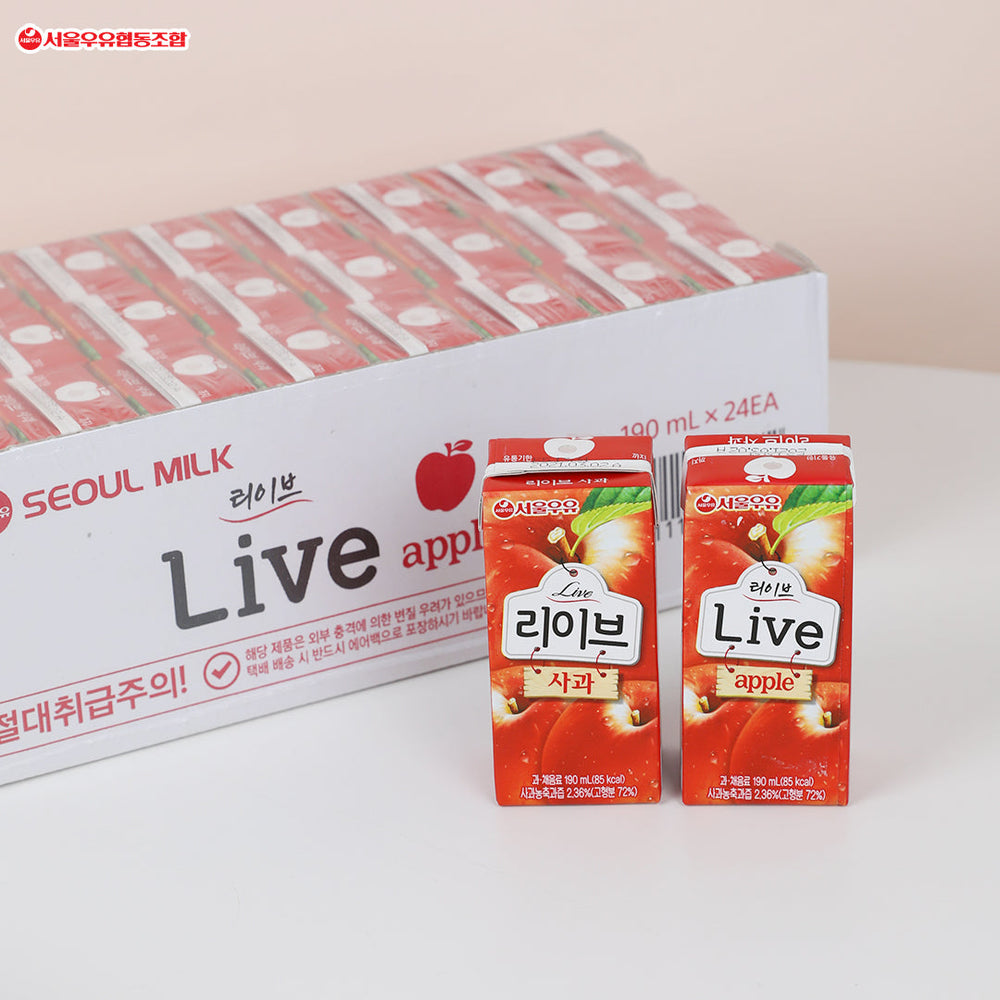 Live Apple Juice 리이브 사과 주스 190ml | SEOUL MILK