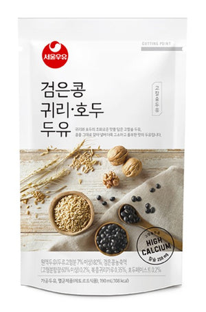 Oat Black bean Walnut Soy milk 귀리 검은콩 호두 두유 190ml | Seoul milk