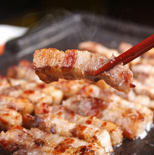 쌈장 숙성 삼겹살 500g Seasoned Pork Belly with Ssamjang | The BlueBasket
