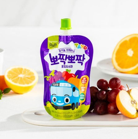 Cutie Cutie Organic Veggie Juice - Grpae&Apple 뽀짝뽀짝 포도 사과 100ml