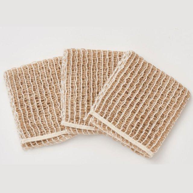 Natural Hemp Kitchen Scrubber Cloth 삼베수세미 (3 pcs x 1 set) | Safe Planet