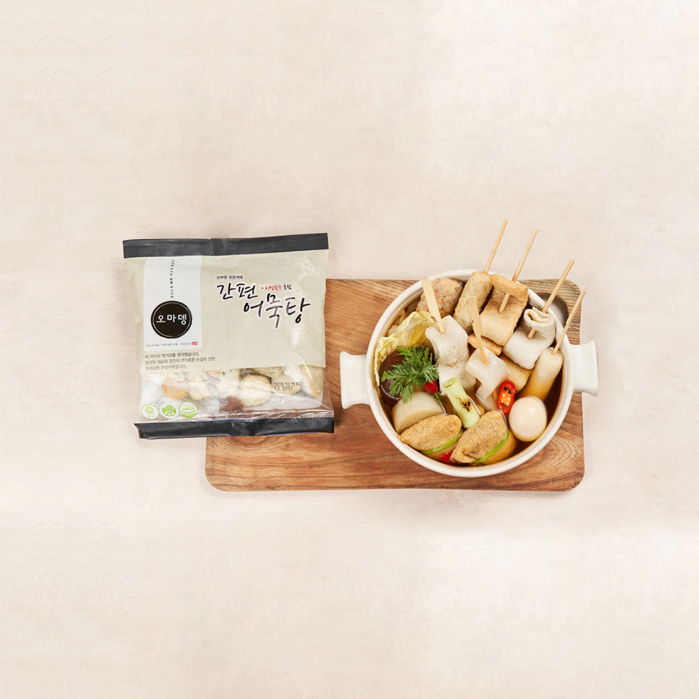 Easy Korean Fishcake Soup Kit 550g 간편 모듬 어묵탕 l Omadeng