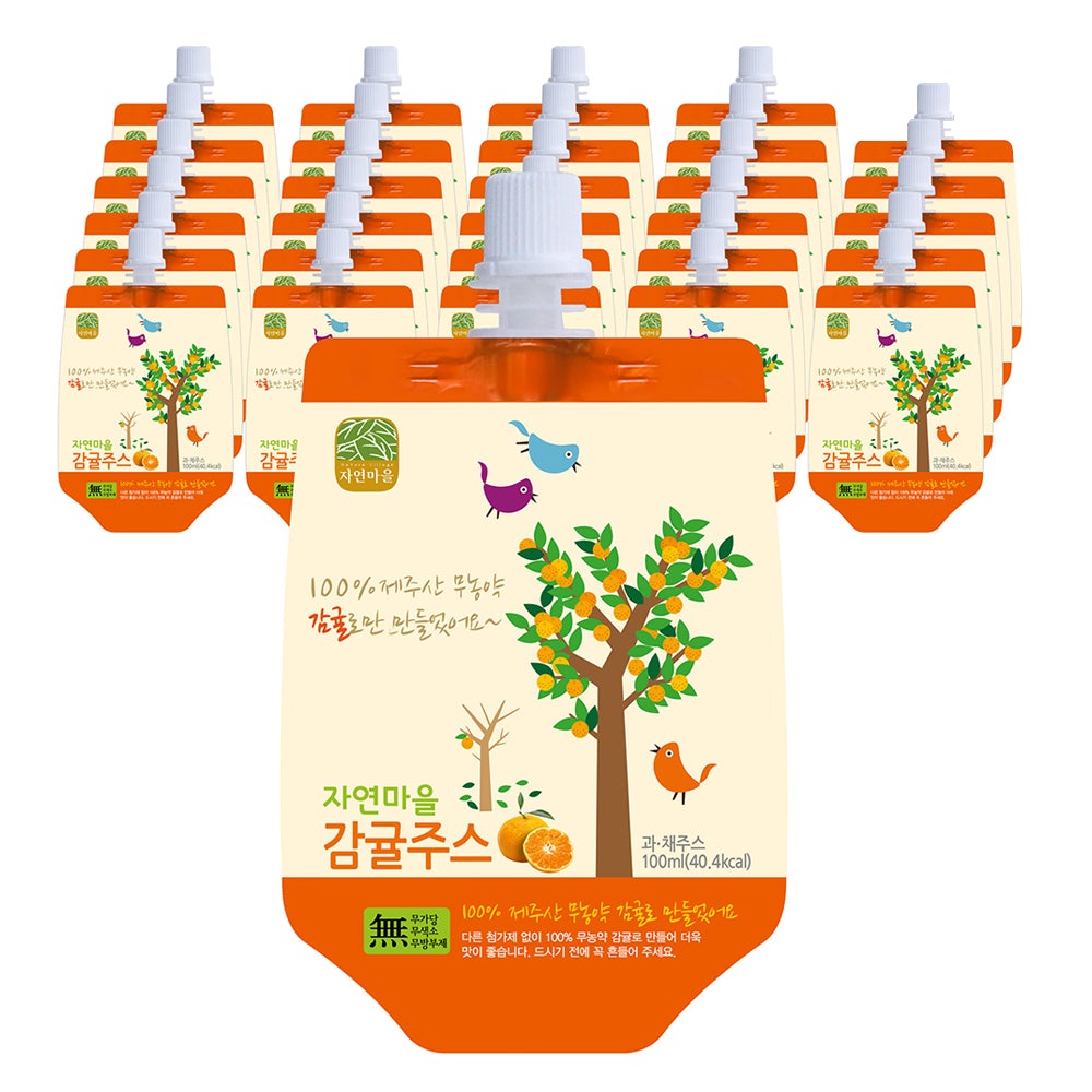 100% Jeju Mandarin juice 자연마을 감귤주스 100ml | Jayeon maul