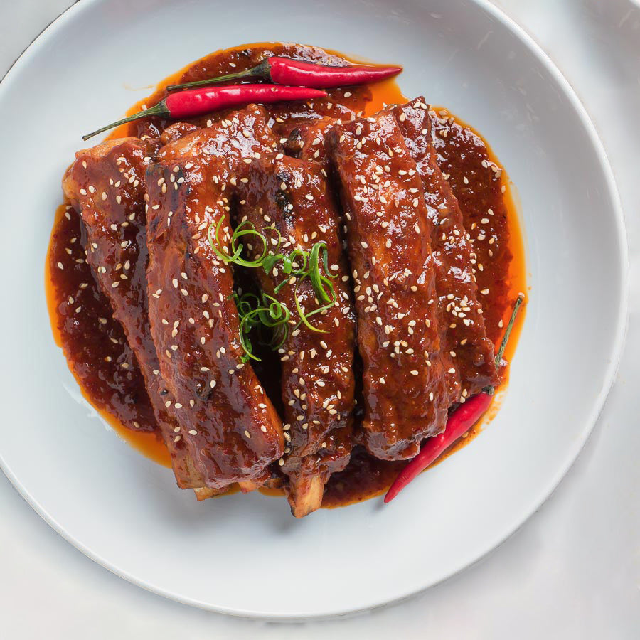 고추장 양념 등갈비 640g Seasoned Pork Back Rib with Red Pepper Paste | The BlueBasket
