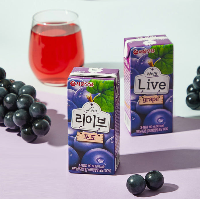 Live Grape Juice 리이브 포도 주스 190ml | SEOUL MILK