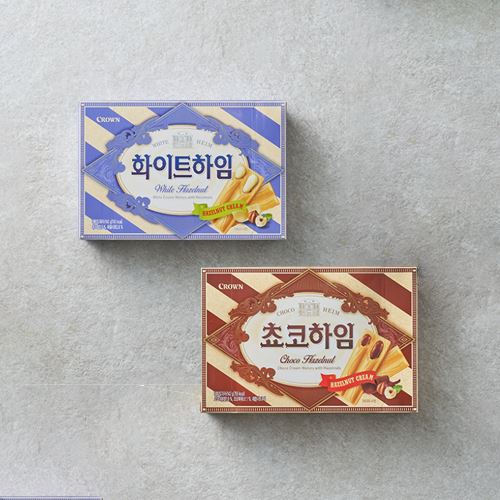 Crown Heim Wafer Snack 크라운 초코하임/화이트하임 (2 flavours, 47g/142g) | Crown