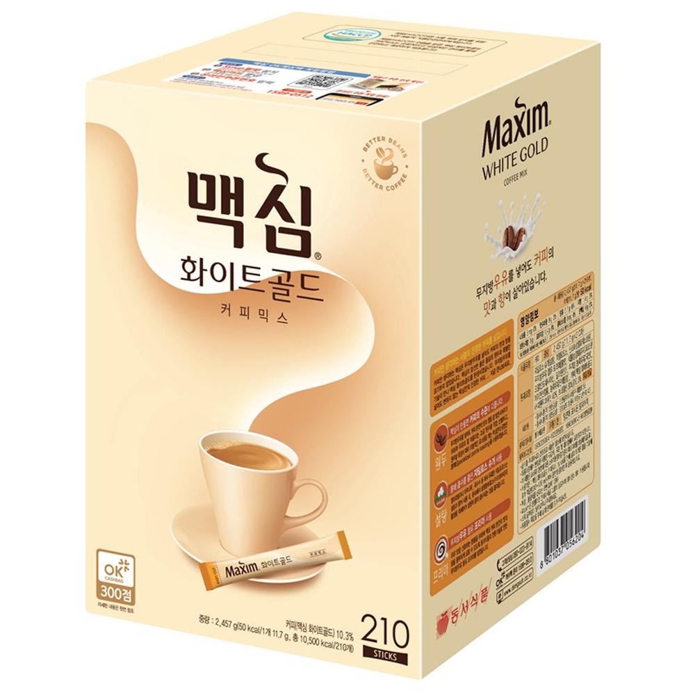 Maxim White Gold Mixed Coffee 맥심 화이트골드 커피믹스 (210 Sachets) | Dong Suh