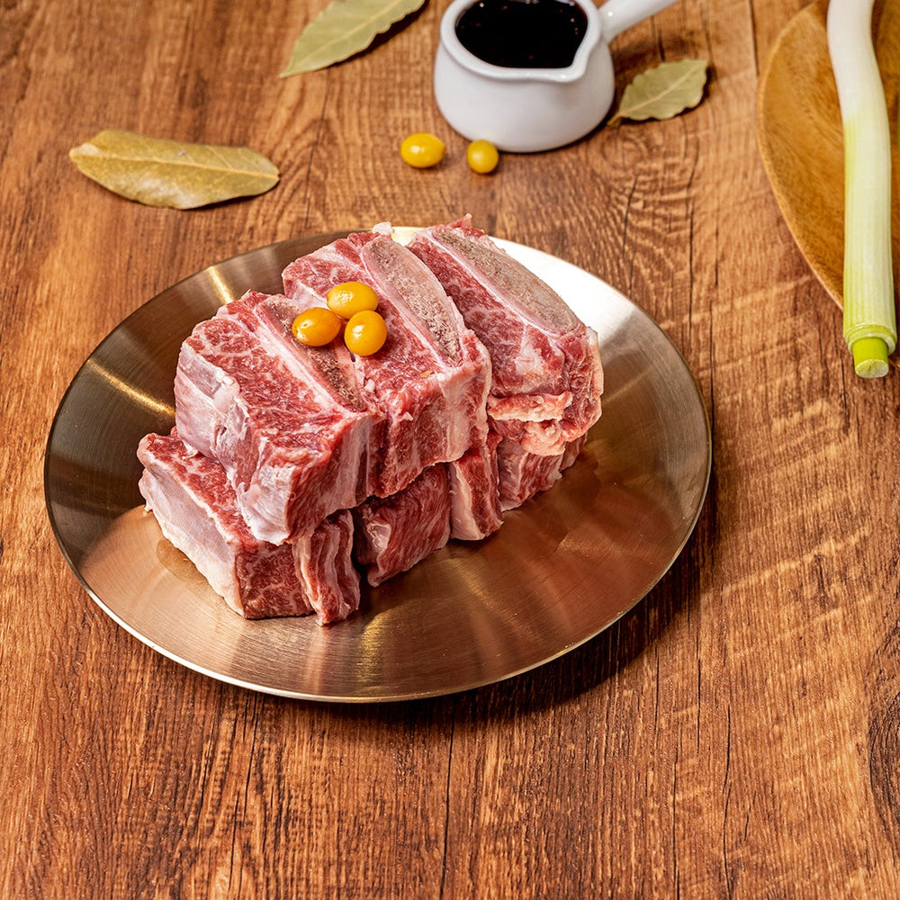 US Prime Beef สั้นซี่โครง미국산소갈비찜 (찜, 탕용) - (500 กรัม) | บลูบาสกี