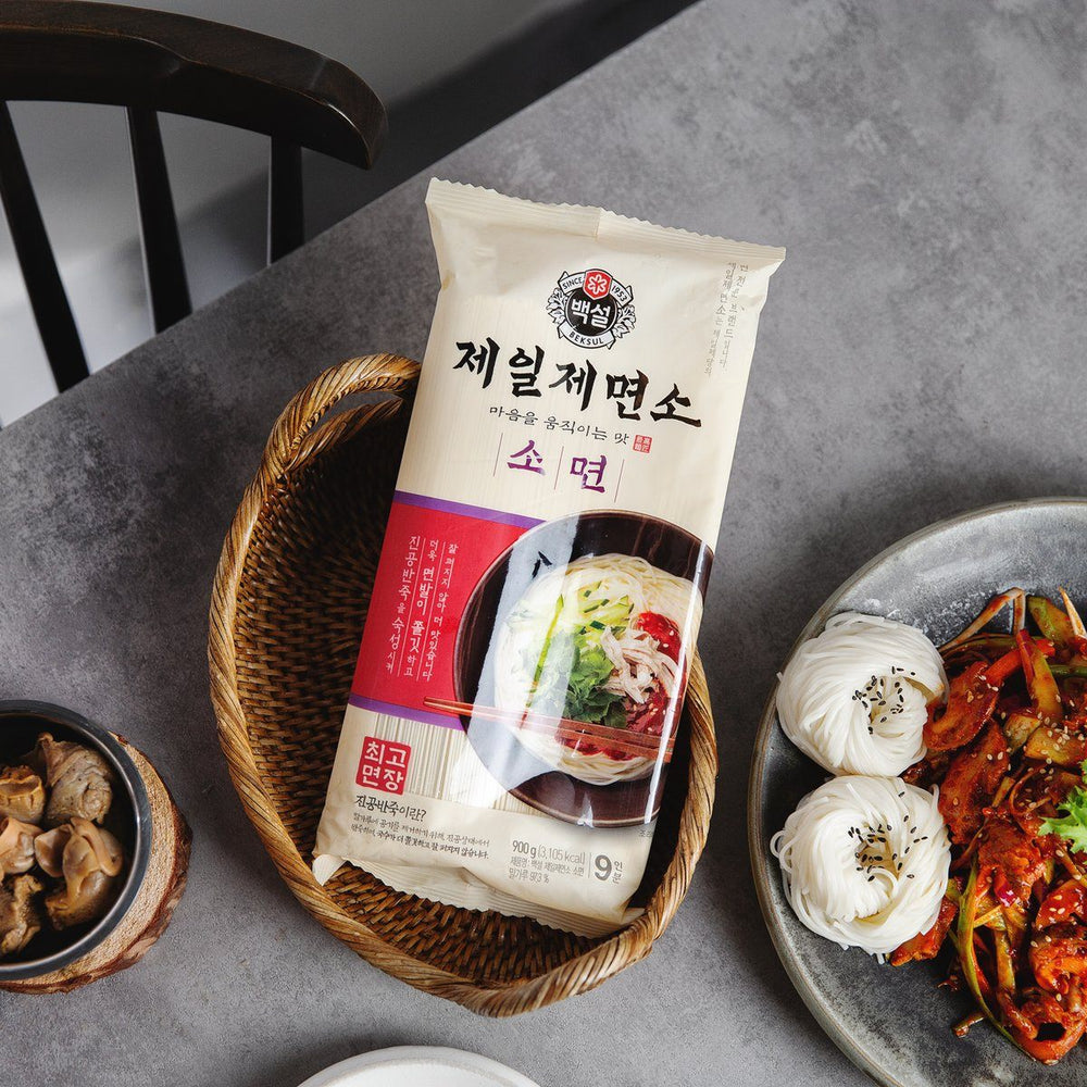 Somyeon เกาหลีบะหมี่ข้าวสาลีบาง ๆ 제일제면소소면 | CJ Baeksul