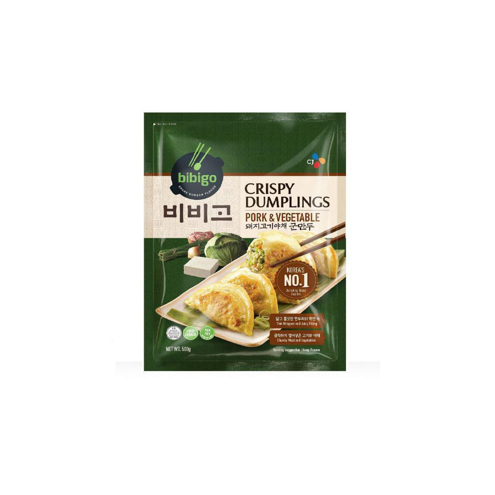 Frozen Korean Crispy Fried Dumplings 고기 군만두(500g) | CJ Bibigo