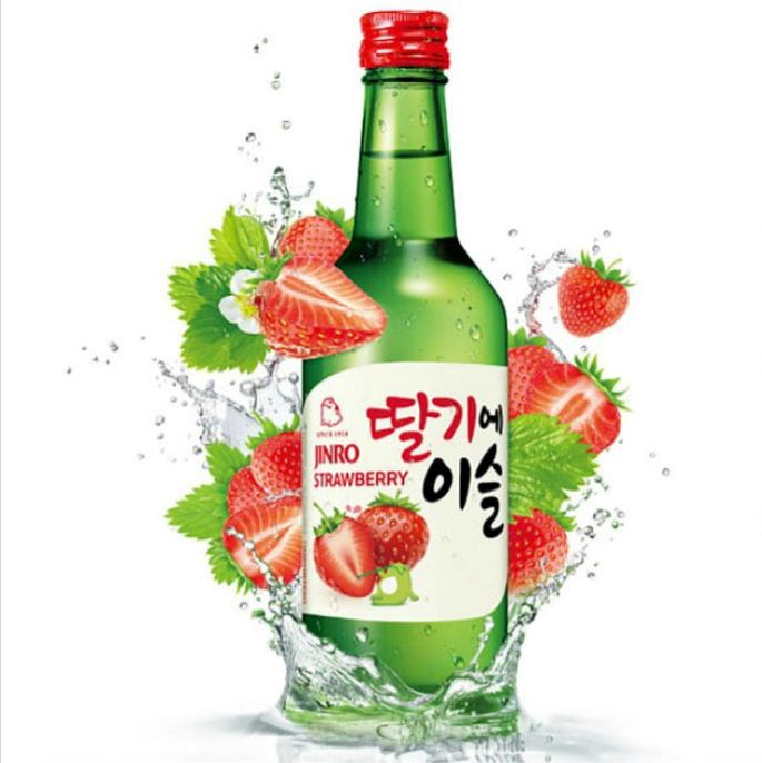 참이슬 소주 딸기맛 360 ml Chamisul Soju Strawberry | Jinro