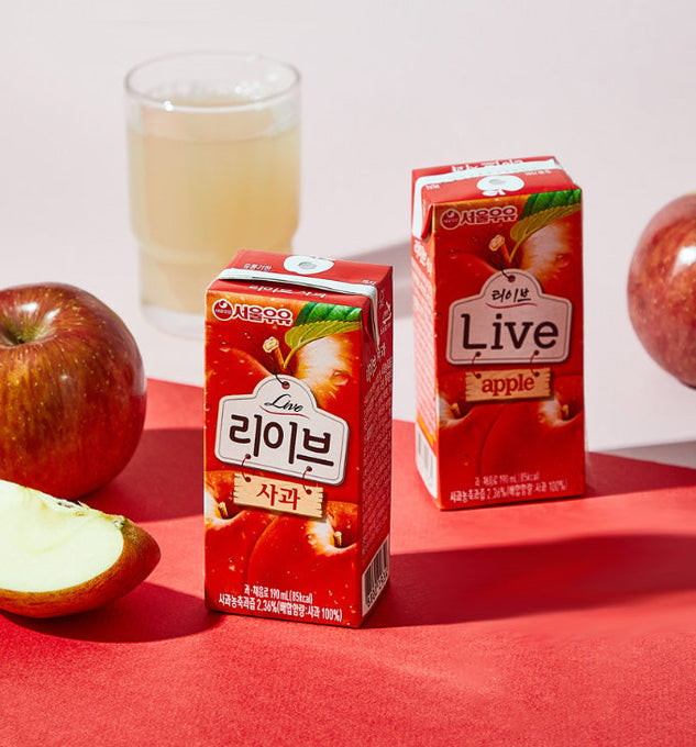 Live Apple Juice 리이브 사과 주스 190ml | SEOUL MILK