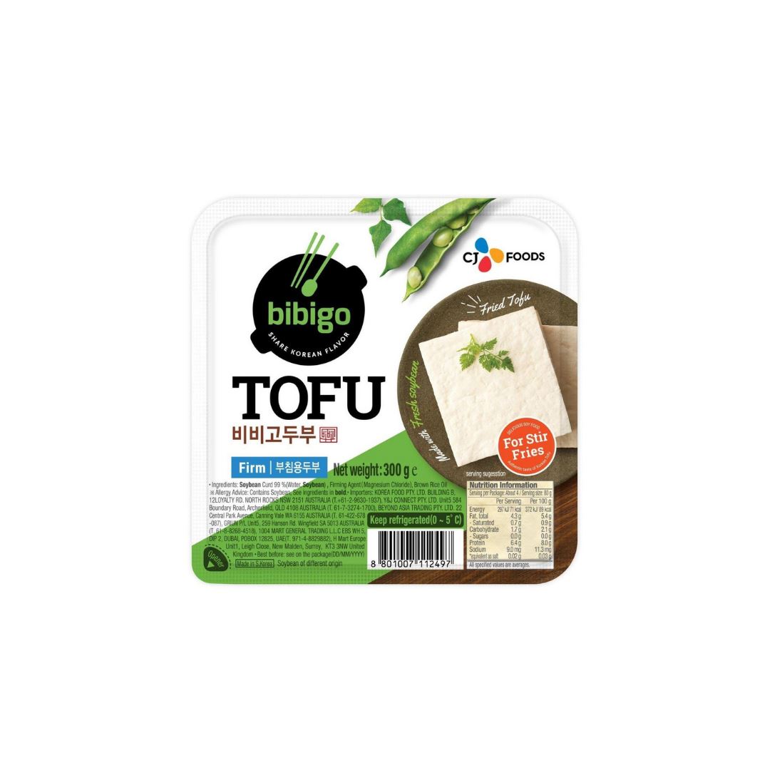 Korean Firm Tofu for Stir-Frying 비비고 부침용 두부 (300g) | CJ Bibigo