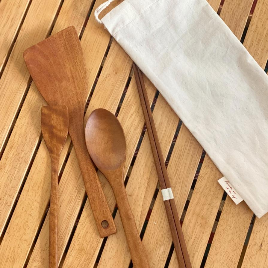 Wooden Cooking Utensils 4-Piece Set | Hauls Home