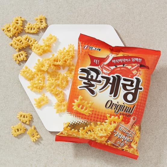 Korean Crab Chips Snack Original 꽃게랑 (70g) | Crown