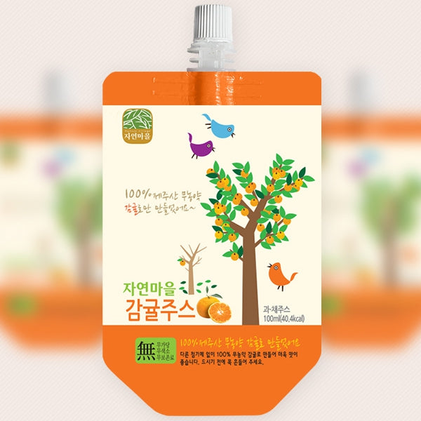 100% Jeju Mandarin juice 자연마을 감귤주스 100ml | Jayeon maul