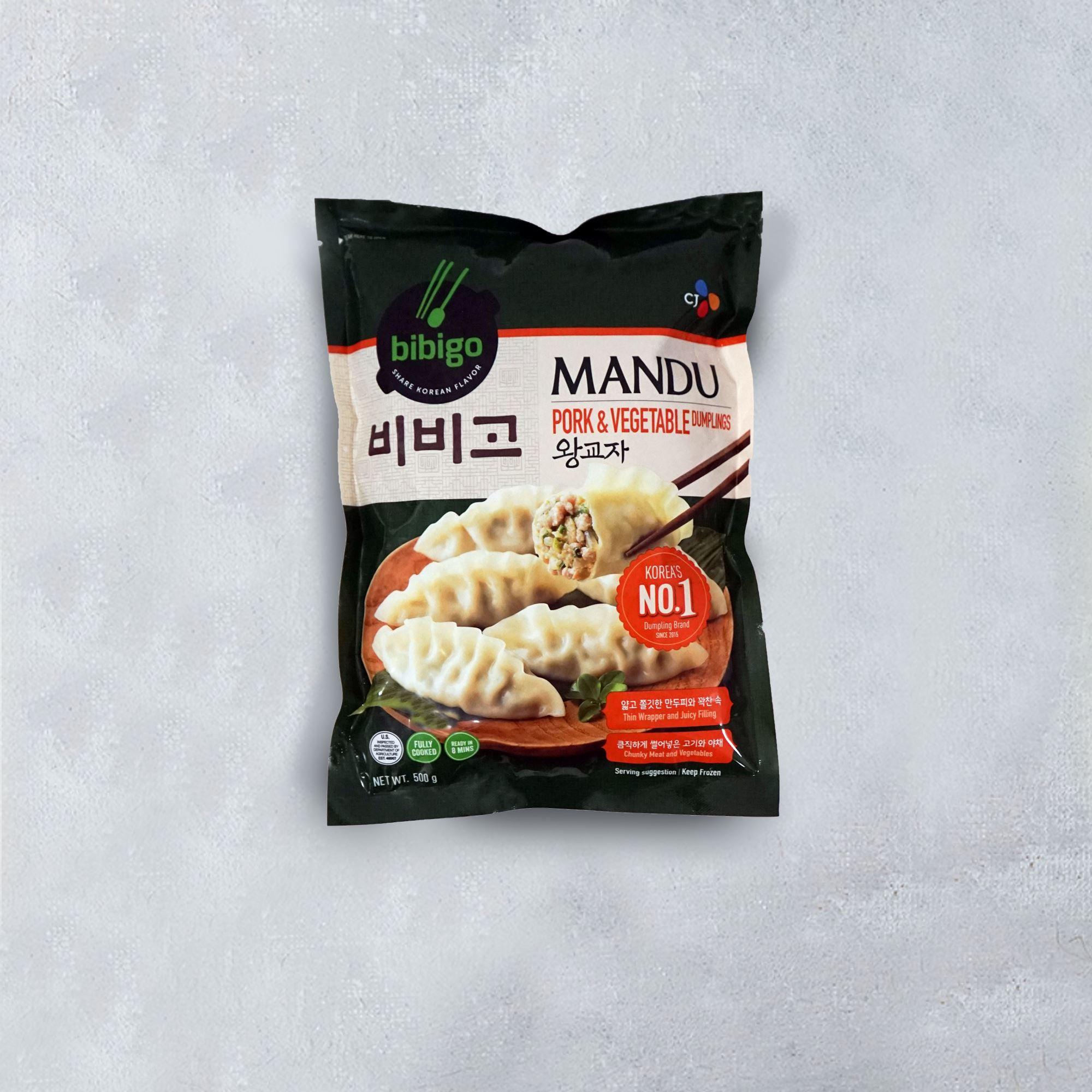 Pork & Vegetable Wang (King) Gyoza Korean Mandu Dumplings 비비고 왕교자 (907g) | CJ Bibigo