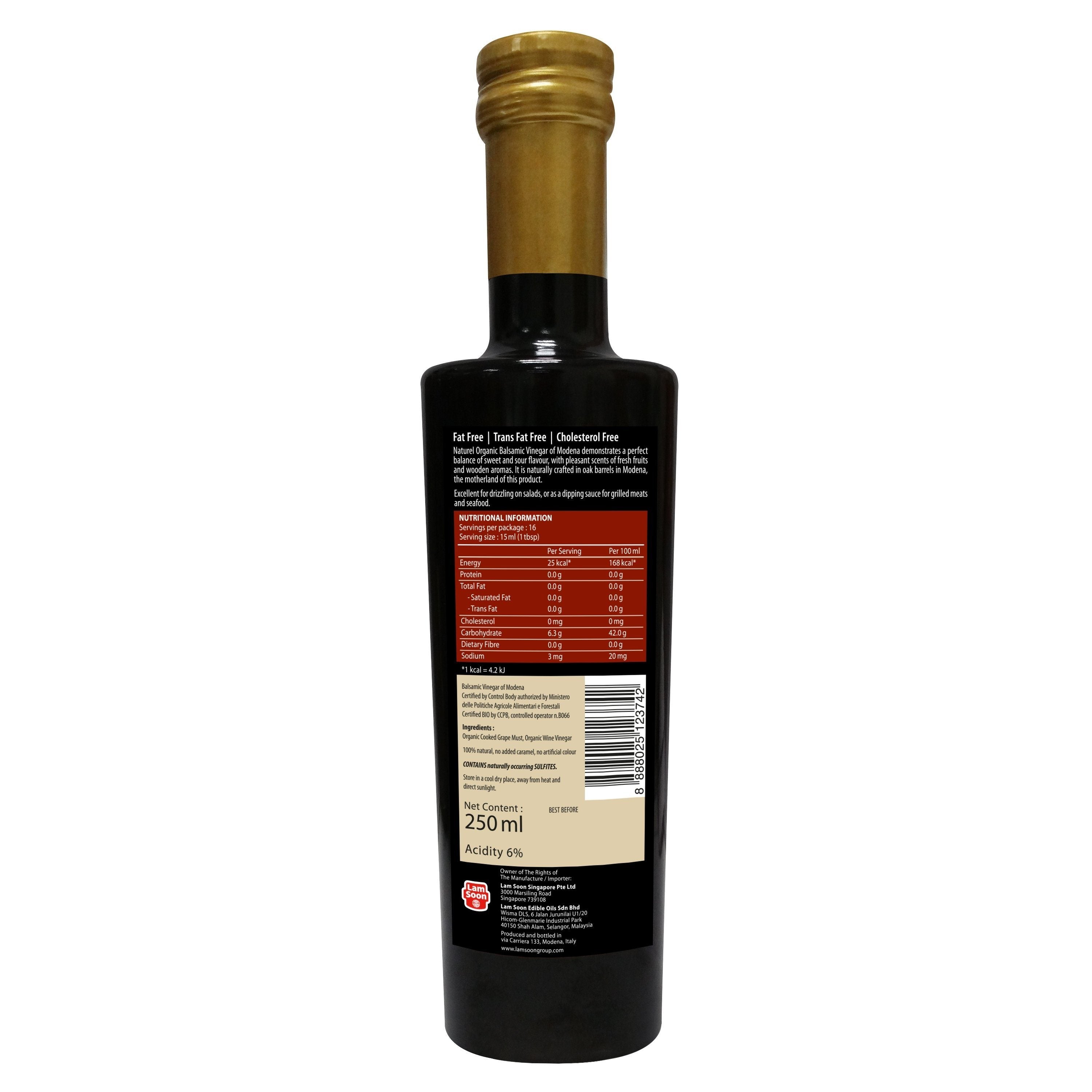 Organic Balsamic Vinegar of Modena 오가닉 발사믹 식초 (250ml) | Naturel