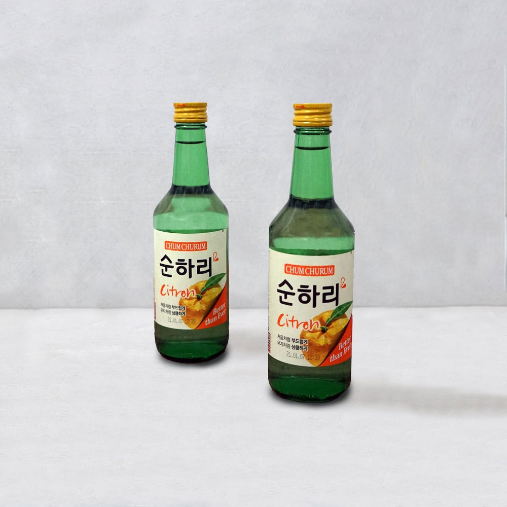 Korean Soju Soonhari Citron 순하리 유자 12% (360ml) | Lotte